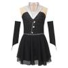 Agoky Girls Shiny Rhinestones Figure Skating Dress Ballet Lyrical Dance Costume Gymnastics Leotard Tutu Skirt Black B 16 Years view 3