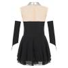 Agoky Girls Shiny Rhinestones Figure Skating Dress Ballet Lyrical Dance Costume Gymnastics Leotard Tutu Skirt Black B 16 Years view 4