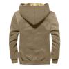 Mens Fuzzy Sherpa Jacket Long Sleeve Fleece Zip Up Coat Games Shirt Printed Tee Shirts for Men Blaze Orange Hunting Pants Camo Mens Pants Plus Size2-Khaki,Medium view 2