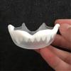 Fangs Boxing Mouth Guard Muay Thai Fighting Taekwondo Sanda Protective Gear Basketball Football Mouth Guard with a Storage Box for Sports Transparent White view 2
