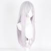 SisiruKou Anime Cosplay Wigs +(Elf ear) Womens Long straight Silver White Princess Wig Halloween Costume Party Synthetic Wigs view 3