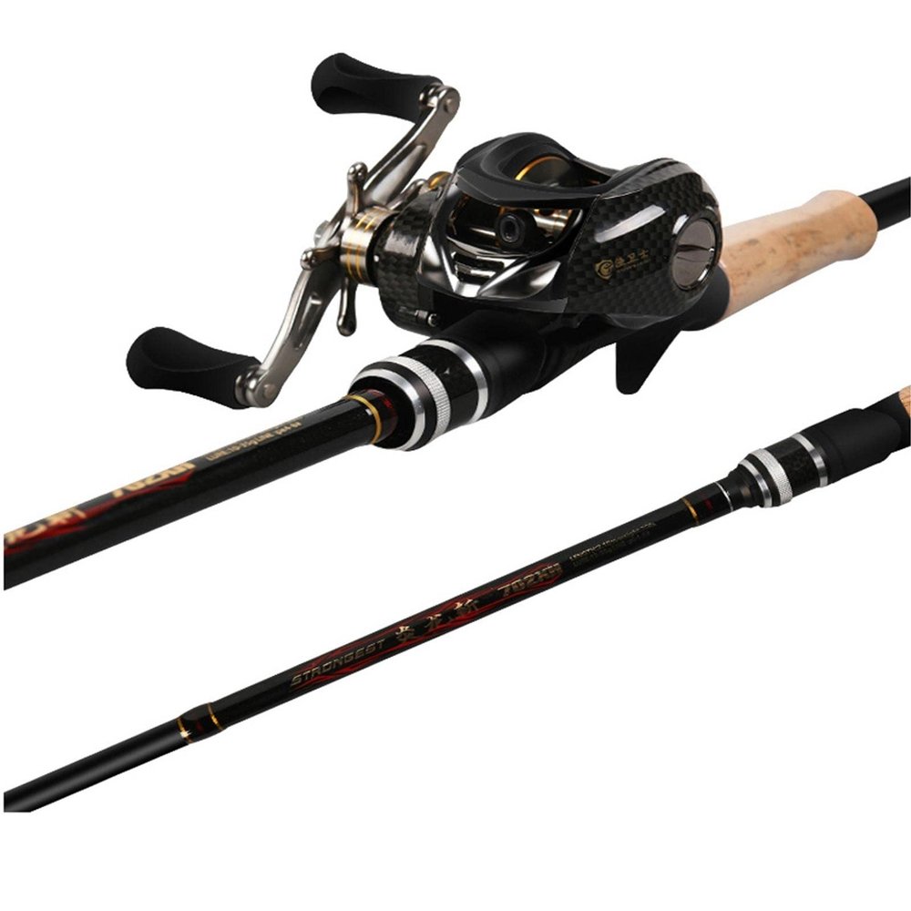 Ice Fishing Rod Fishing Rod and Reel Combos Set Tempered Ceramic Inner Ring Fishing Pole Comfortable High-Density EVA Handle Fishing Rod (Color : A, Size : 2.28M)
