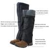 HEARSO Leg Gaiters, Polar Fleece Outdoor Gaiters, Extended Snowshoe Gaiters, Suitable for Men and Women Camping, Mountaineering, Hiking and Snowshoeing (Color : Gray) view 3