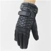 BKEKM Velvet Winter Gloves Leather Cycling Gloves Windproof Mittens Gloves Lined Thick Ski Gloves Full Finger Gloves Thermal Glove view 2