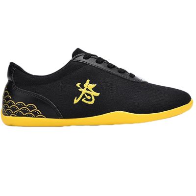 Crysterris Men's Martial Arts Walking Shoes, Tai chi Kung Fu Shoes for Men Women, Comfortable Unisex Chinese Traditional Wing Chun Wushu Training Sneaker Shoes(Size:35EU,Color:Black)