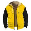 Men's Tribal Aztec Print Western Ethnic Vintage Lapel Jackets Christmas Hoodies for Men Hoodie Pack Red Button Up Long Sleeve Shirts Men Mens Christmas Sweaters2-Yellow,Medium view 1