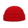 1Pcs Thick Knit Hat Black Beanie Couple Women's Beanie Knitted Hat Trendy Melon Leather Hat Warm Hat Cap (Color : Red, Size : Medium) view 1