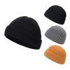 1Pcs Thick Knit Hat Black Beanie Couple Women's Beanie Knitted Hat Trendy Melon Leather Hat Warm Hat Cap (Color : Red, Size : Medium) view 2