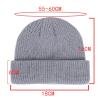 1Pcs Thick Knit Hat Black Beanie Couple Women's Beanie Knitted Hat Trendy Melon Leather Hat Warm Hat Cap (Color : Red, Size : Medium) view 3