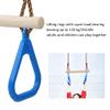 Gavigain Wooden Gymnastic Rings for Kids, Compact Pull Up Bar Wooden Pull Up Rings Triangular Gym Fitness Sports Toy for Stretching and Height Increase view 3