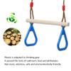 Gavigain Wooden Gymnastic Rings for Kids, Compact Pull Up Bar Wooden Pull Up Rings Triangular Gym Fitness Sports Toy for Stretching and Height Increase view 4