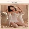 GRAYDREAM Lace Sexy Pajamas, Adult Sexy Underwear, See-through Wear, Women's Mesh Suspender Nightgown Set (White 402,L) view 4