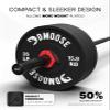 DMoose Fitness Barbell Clips 2" (Pair) - Quick Release Olympic Barbell Clamps with Anti Slip TPR Lining - Barbell Collars for Secure Weightlifting & Powerlifting, Weight Clips (Red & Black - Magnetic) view 3