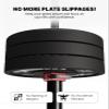 DMoose Fitness Barbell Clips 2" (Pair) - Quick Release Olympic Barbell Clamps with Anti Slip TPR Lining - Barbell Collars for Secure Weightlifting & Powerlifting, Weight Clips (Red & Black - Magnetic) view 4