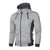 ZYXTIM Hoodies for Men Heavyweight Fleece Sweatshirt - Full Zip Up Thick Sherpa Lined(Grey,Small) view 1