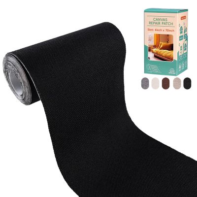 Autrends Canvas Repair Tape,Fabric Repair Patch,470 Inches,Outdoor Gear Patch, Waterproof,Self-Adhesive for Repairing Boat Covers,Tents,Sofas,Patio Umbrellas,Lounge Chairs,Awnings Black
