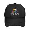ADTEMP First Grade Teacher Love Hat Mesh Cap Adult Baseball Cap Convenient Hat Sandwich Hat Black view 1