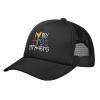 ADTEMP First Grade Teacher Love Hat Mesh Cap Adult Baseball Cap Convenient Hat Sandwich Hat Black view 2