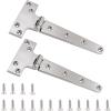 2 PCS Marine Grade T Hinges, 8'' x 4" 316 Stainless Steel Heavy Duty Boat Hatch Hinge Door Flush Dock Hinges, Casting Cabinet Hardware Door Hinge with Screws for Boat Yacht (8 Inch) view 1