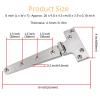 2 PCS Marine Grade T Hinges, 8'' x 4" 316 Stainless Steel Heavy Duty Boat Hatch Hinge Door Flush Dock Hinges, Casting Cabinet Hardware Door Hinge with Screws for Boat Yacht (8 Inch) view 3