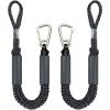 2FT Bungee Dock Line Boat Accessories 2pcs Fender Lines with 316 Stainless Clip for Boat Bumper/Boat Fender for Mooring for Jet Ski, Seadoo, Yamaha (Black, 2Feet) view 1