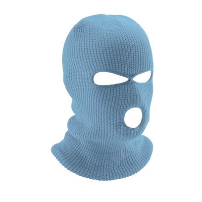 CT COTIM COYIN 3-Hole Warm Full Face Mask Cover Ski Mask Winter Balaclava Cap Knitted for Outdoor Sports, Light Blue