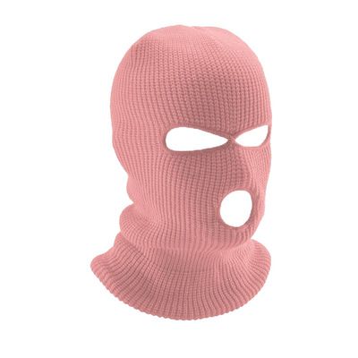 CT COTIM COYIN 3-Hole Warm Full Face Mask Cover Ski Mask Winter Balaclava Cap Knitted for Outdoor Sports, Pink