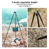 Gavigain Camping Tripod, Height Regulable Fire Cooking Tripod, Campfire Tripod with Anti Slip Protective Foot and Carrying Bag view 2