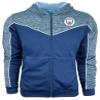 Icon Sports Boy's Manchester City Hoodie, Licensed M. City Full Zip Hooded Jacket Youth Sizes (YL) Blue view 1