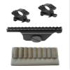 M1SURPLUS M1A Scope Mount Rail - Low Profile Design - Made from Durable Aluminum Material with Ring Mounts and Tan Color Cartridge Carrier Sleeve view 1