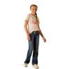 ARIAT Girls's Cowboy T-Shirt, Pink Heather, XX-Large view 1