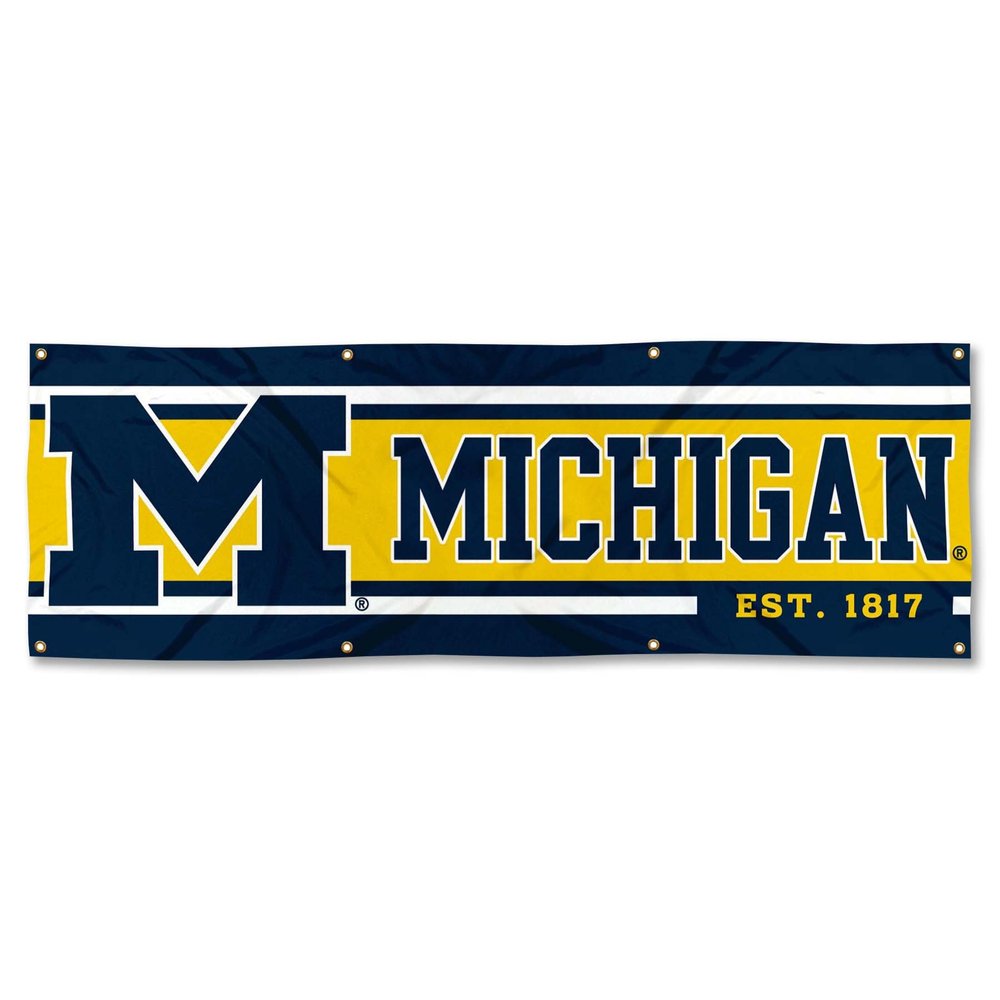 Michigan Team University Wolverines Large 2x6 Foot Banner