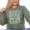 HQR Express Dog Mom Unisex Sweatshirt, Dog Mama Military Green Crewneck, Personalized Doggy Lover Gift (S, Military Green) view 3