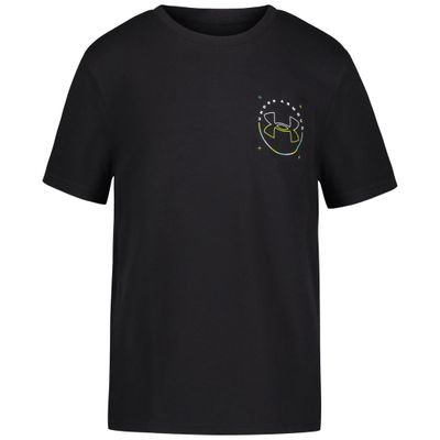 Under Armour Boys' Short Sleeve Graphic T-Shirt, Soft & Comfortable, Outdoor Collection, Black Split, YS