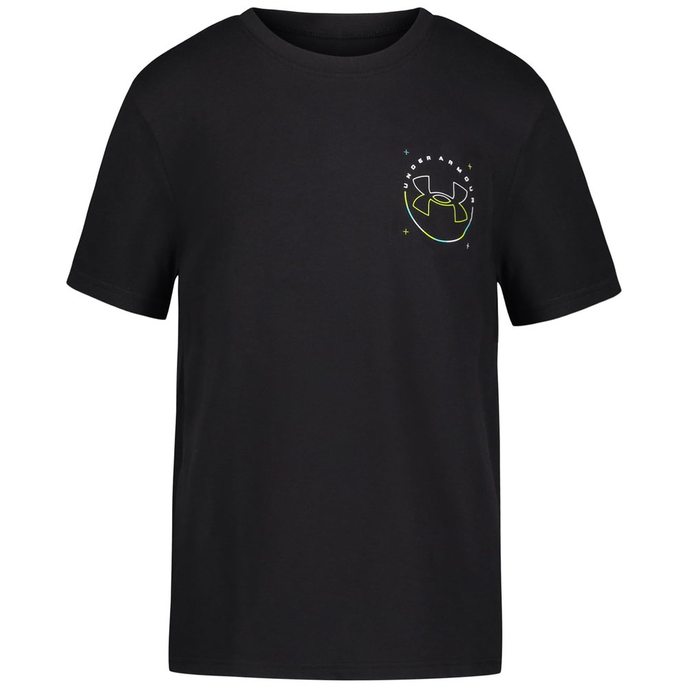 Under Armour Boys' Short Sleeve Graphic T-Shirt, Soft & Comfortable, Outdoor Collection, Black Split, YS