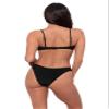 Sports Illustrated Women's Double Ring Bralette Bikini Top, Black, X Large view 2