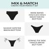 Sports Illustrated Women's Double Ring Bralette Bikini Top, Black, X Large view 4