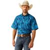 ARIAT Men's Wrinkle Free Kylo Classic Fit Shirt, Blue, Medium view 1