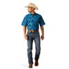 ARIAT Men's Wrinkle Free Kylo Classic Fit Shirt, Blue, Medium view 3