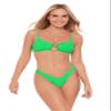Sports Illustrated Women's Double Ring Bralette Bikini Top, Gecko, Large view 1
