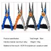 Fishing Pliers Fishing Tongs Fishing Pliers Saltwater Braid Cutters, Aluminum Alloy Scissors Hook, Gifts for Fish Line Cutting Boat Fly Ice Fishing Accessories Pliers Open Freely ( Color : Blue silver view 2