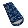 Axolotl Sea Turtle Camping Sleeping Bags,Blue Starfish 3 Season Waterproof Sleeping Bag For Adults Kids Boys Teens,Sea Animal Lightweight Cold Weather Sleeping Bags For Hiking Outerdoors Camping,Black view 4
