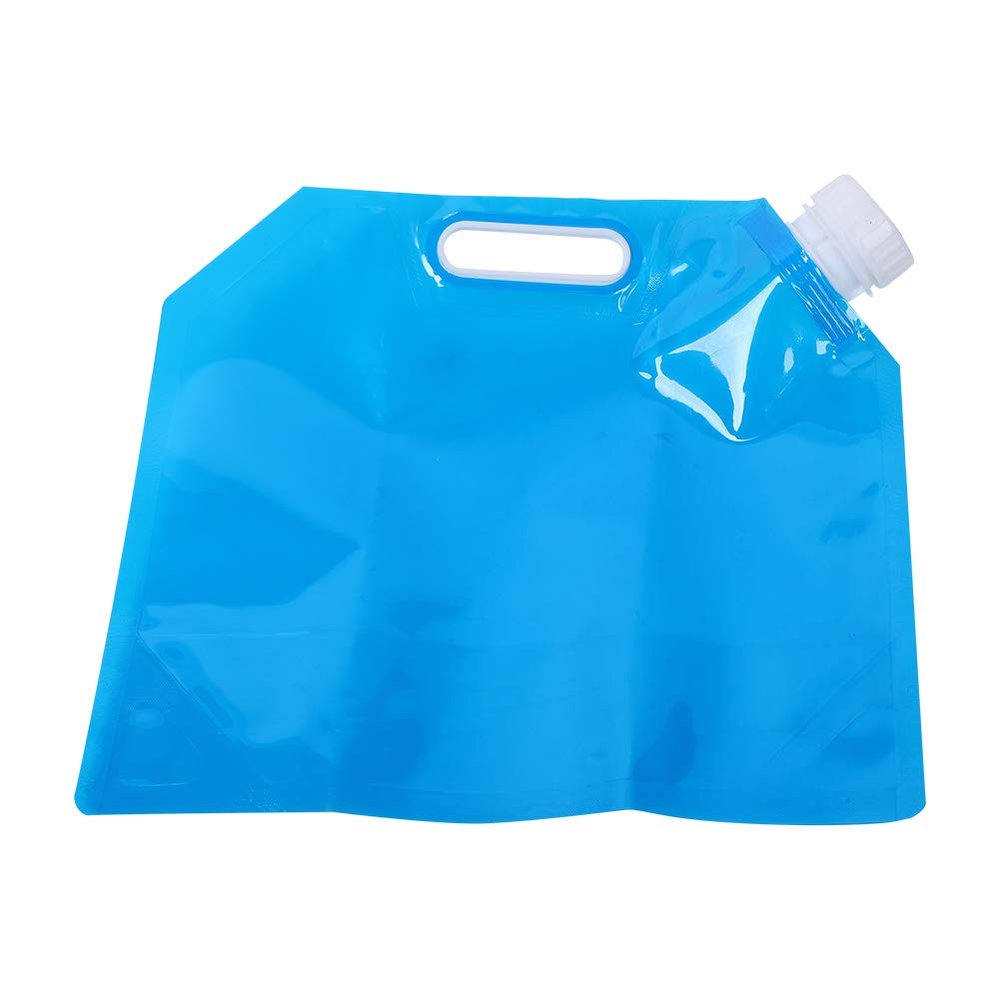 Gavigain Water Storage Bag Camping Folding Bag, 3L Portable Foldable Water Storage Bag for Camping Hiking Travel Blue