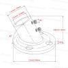 2 PCS 22mm/25mmStainless Steel 316 Boat Handrail Round Pipe Base 30/45/60/90 Marine Hardware Brackets Railing Fitting(45 Degree 22mm) view 2