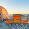 CAMPHILL Camping Set of 4 including Table. Heavy Duty Outdoor Folding Chairs with Cup Holder. Collapsible, Includes One Sofa & Two Single Chairs, Plus Camping Table view 2
