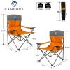 CAMPHILL Camping Set of 4 including Table. Heavy Duty Outdoor Folding Chairs with Cup Holder. Collapsible, Includes One Sofa & Two Single Chairs, Plus Camping Table view 4