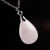 DAYKET Women Natural Genuine Kunzite Gemstone Necklace Charm Water Drop Pendant 17134mm view 2