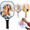 Custom Pickleball Paddles with Photo Text Logo, Personalized Pickleball Paddles with Comfort Grip, Personalized Gifts for Beginners view 1