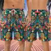 Lucha Libre Mask Men's Swim Trunks - Tropical Summer Quick-Dry Hawaiian Swim Shorts for Men Series 08 Size 3XL view 3