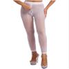 Alvivi Womens Sexy Zipper Crotch Sheer Pantyhose See-Through Tights High-Rise Leggings Nightwear White Large view 1